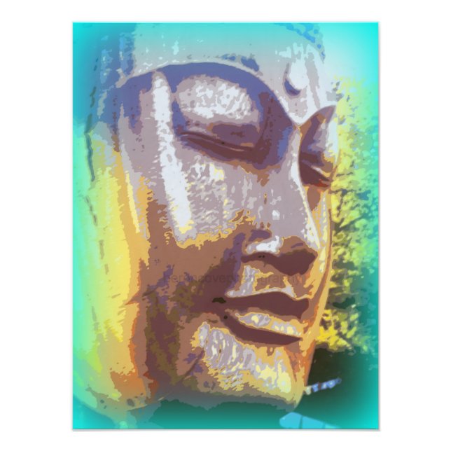 Foto serene buddha face green (Frente)