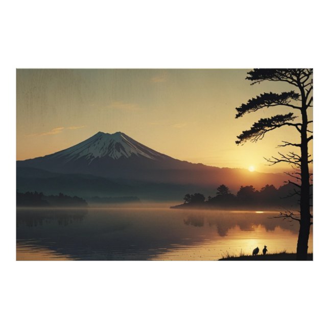 Foto Serene Fuji Landscape Wall Art (Frente)