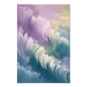 Foto Serene Pastel Resumen Wave Dreamy Art