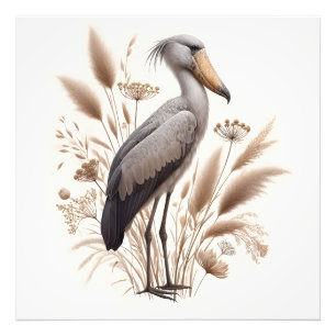 Foto Serene Shoebill Stork con luz suave