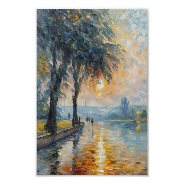 Foto Serene Sunset por el arte del paisaje impresionist (Frente)