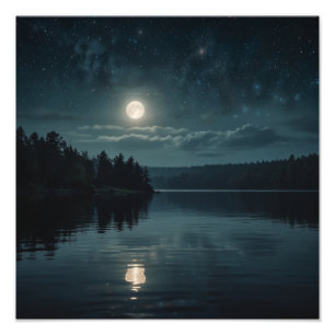 Foto Serenidad del lago a la luz de la luna