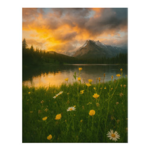 Foto Serenidad Dorada: Lago de Montaña