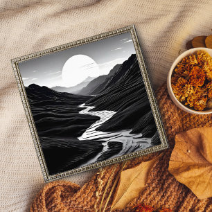 Foto Serenidad en el valle: Un arte negro y blanco