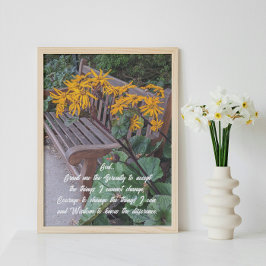 Foto Serenity Prayer Garden Bench Floral