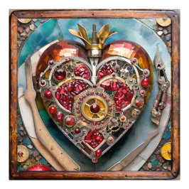 Foto Serie Steampunk Corazón de Granada Rubí
