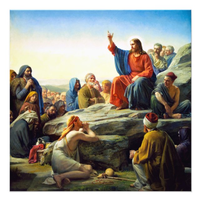 Foto Sermón en el Monte por Carl Bloch (Frente)