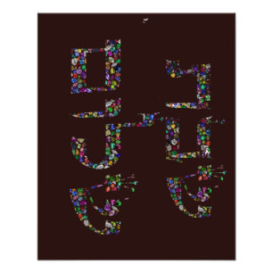 Foto Shabbat shalom hecho con piedras preciosas en todo