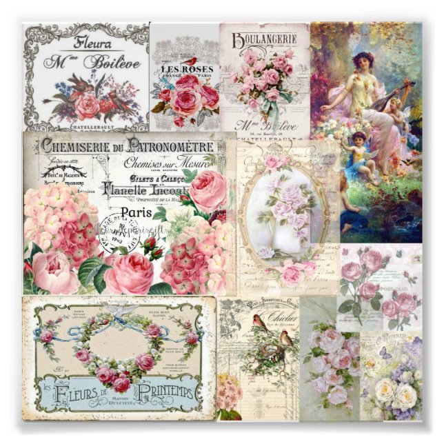 Foto Shabby chic collage,country victorian,decoupage,mo (Frente)