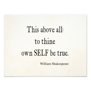 Foto Shakespeare que la cita a Thine posee a uno mismo