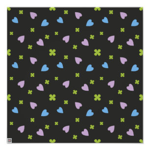 Foto Shamrock and Hearts Pattern