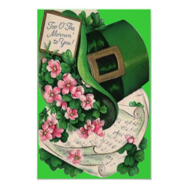 Foto Shamrock Flower Leprechaun Gorra Sheet Music (Frente)