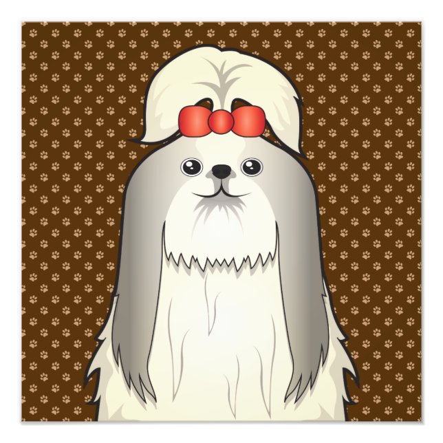 Foto Shih Tzu Dog Personalizado Paws (Frente)