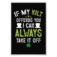Si mi kilt te ofende divertido día de San Patricio
