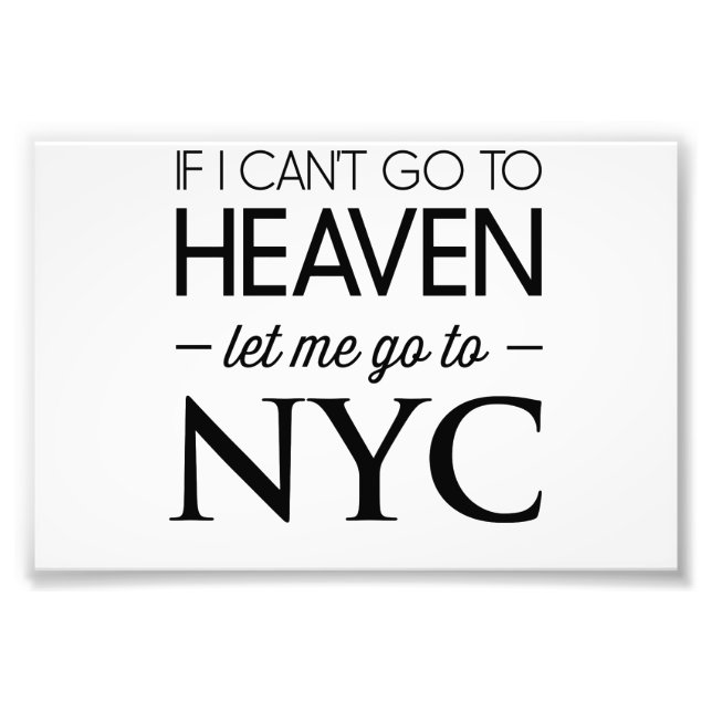 Foto Si no puedo ir al cielo, déjame ir a Nueva York (Frente)