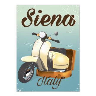 Foto Siena Italia poster de vacaciones en Scooter