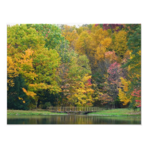 Foto Siete Springs Fall Bridge II Paisaje de Otoño