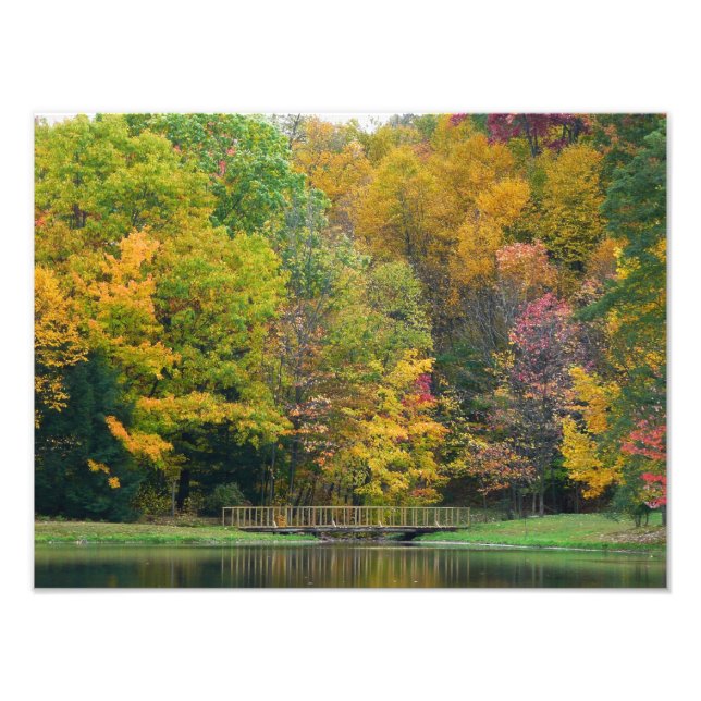 Foto Siete Springs Fall Bridge II Paisaje de Otoño (Frente)