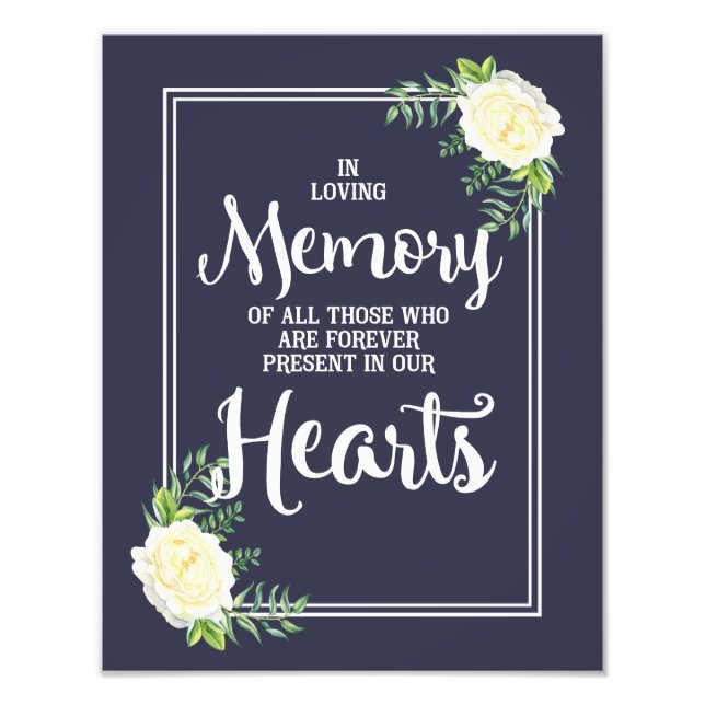 Foto signo boda, boda de memoria amorosa, rosa floral (Frente)