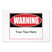 Signo de advertencia de personalizable