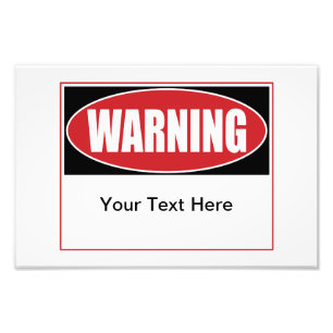 Foto Signo de advertencia de personalizable