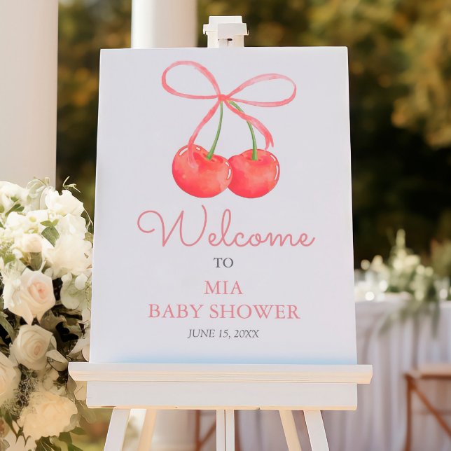 Foto Signo de bienvenida Baby Shower de la cinta cereza (Subido por el creador)
