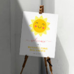 Foto Signo de bienvenida de Baby Shower con brillo sola<br><div class="desc">Bienvenido a tu invitado con una cara de sol sonriente. Es un signo de bienvenida perfecto para una ducha de bebé con el tema de la ducha de sol. Las plantillas son muy fáciles de editar. Explore toda la gama de productos de esta colección.</div>