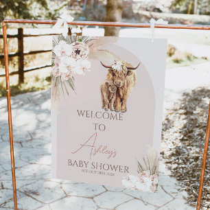 Foto Signo de bienvenida de Baby Shower de Boho Floral