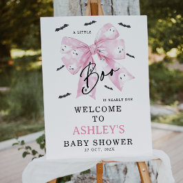 Foto Signo de bienvenida de Baby Shower de Coquette Pin