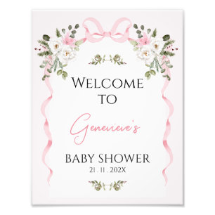 Foto Signo de bienvenida de Baby Shower de Croquette Pi