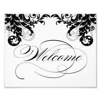 Foto Signo de bienvenida de Boda floreciente de 8x10 pa