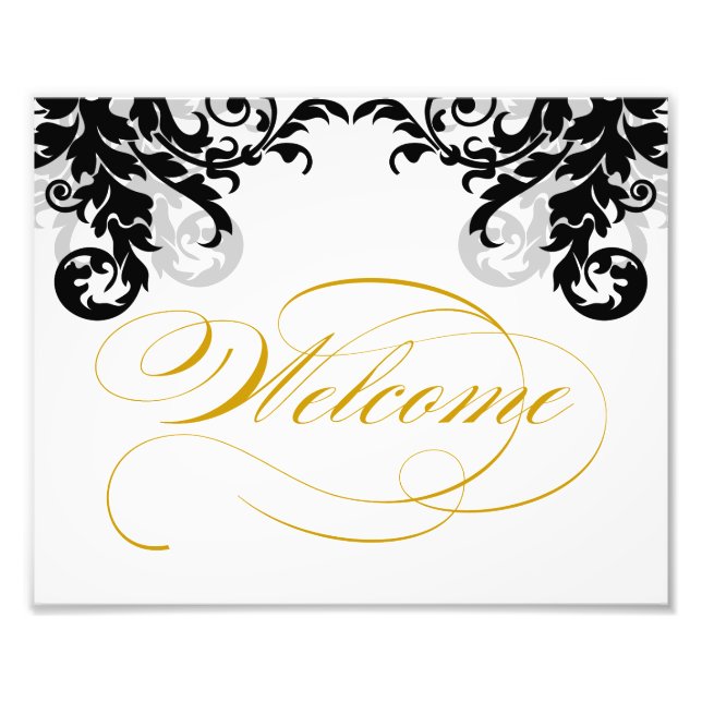 Foto Signo de bienvenida de Boda floreciente de 8x10 pa (Frente)
