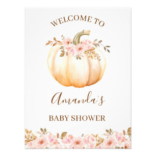 Foto Signo de bienvenida de Boho Little Pumpkin Baby Sh