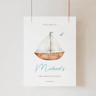 Foto Signo de bienvenida de cumpleaños nautico