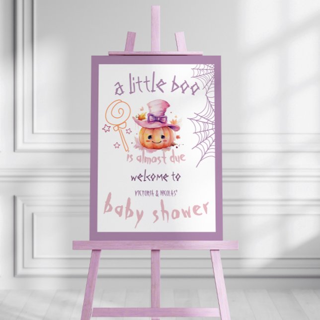 Foto Signo de bienvenida de Halloween Baby Girl Shower (Subido por el creador)