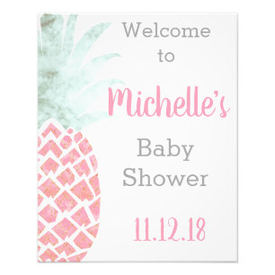 Foto Signo de bienvenida de Pineapple Tropical Baby Sho