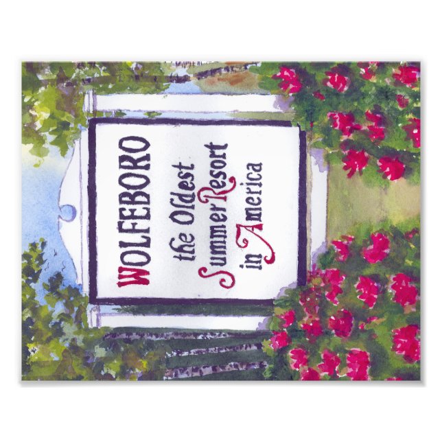 Foto Signo de bienvenida de Wolfeboro New Hampshire (Frente)