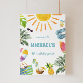 Foto Signo de bienvenida del Fiesta de la piscina de ve