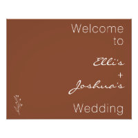Signo de bienvenida minimalista de Terracotta Boda