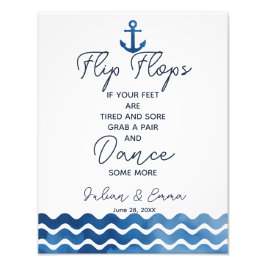 Foto signo de boda, chancletas, boda, náutica marina