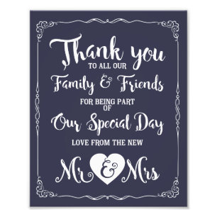 Foto signo de boda especial de día de agradecimiento