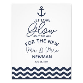 Foto signo de boda, palitos de resplandor, boda, náutic