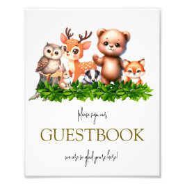 Foto Signo de GuestBook para animales del bosque