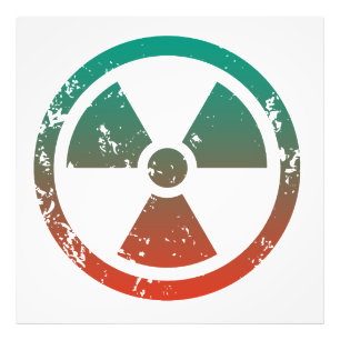 Foto Signo radioactivo nuclear