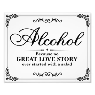 Foto Signos bodas - Blanco y negro - Alocohol -