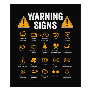 Foto Signos de advertencia de conducción divertidos 101