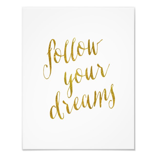 Foto Sigue tu cita de sueños Faux Relieve metalizado do (Frente)