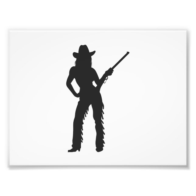 Foto Silhouette de Western Cowgirl (Frente)