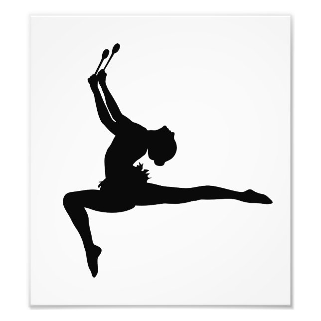 Foto Silhouette Rhythmic Gymnastics (Frente)