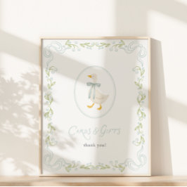 Foto Silly Goose Baby Shower Cards & Gifts Sign
